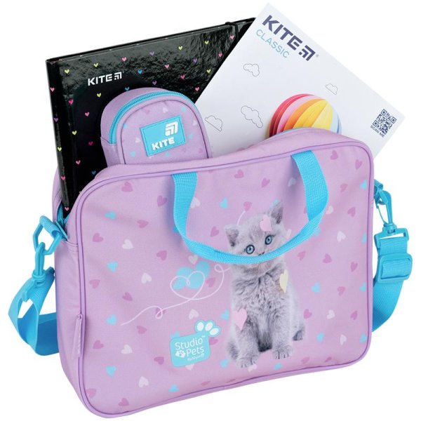 Шкільна текстильна сумка Kite Studio Pets SP26-589