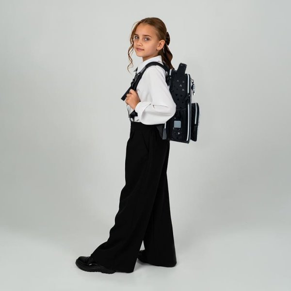Рюкзак шкільний каркасний Kite Education Black&Silver K26-556M-2