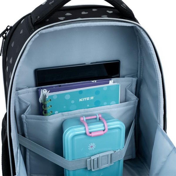 Рюкзак шкільний каркасний Kite Education Black&Silver K26-556M-2