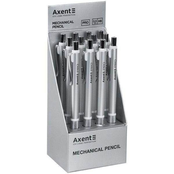 Олівець механічний Pro 0,5мм, срібний корпус