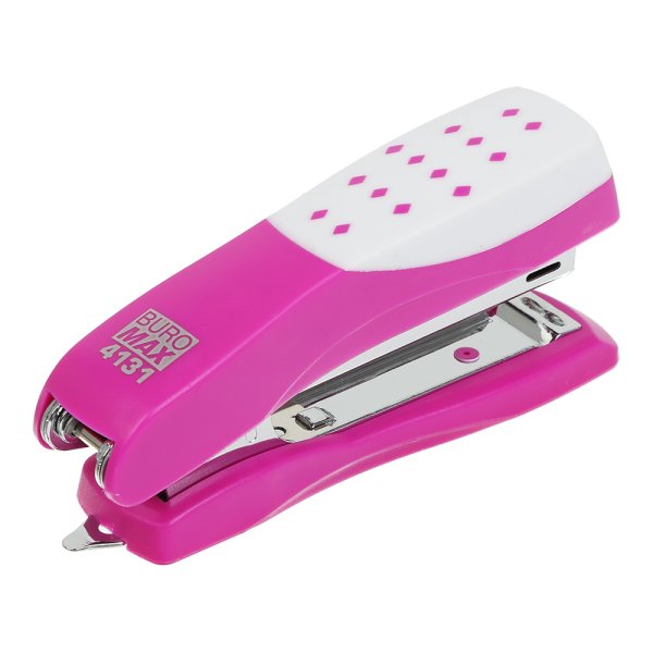 Степлер 4131, 12арк, рожевий