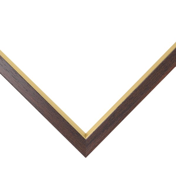 Рамка А4 210х297мм, коричневий з золотом