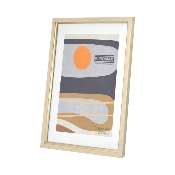 Рамка А4 210х297мм, айворі з золотом