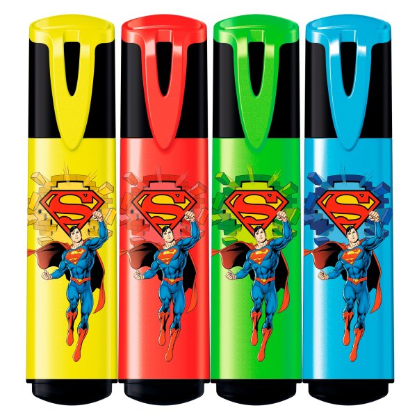 Набір текст-маркерів SUPERMAN, 4 кольори