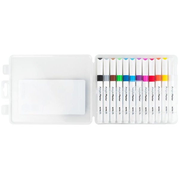 Маркери акрилові Jumbo, 12шт Kite Creative