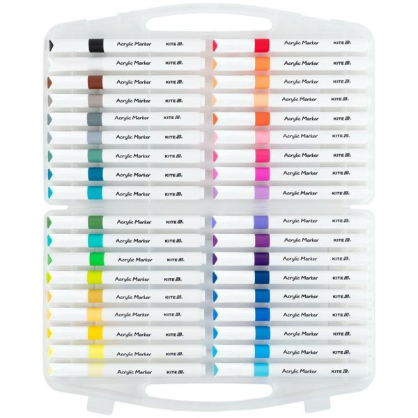 Маркери акрилові Jumbo, 36шт Kite Creative