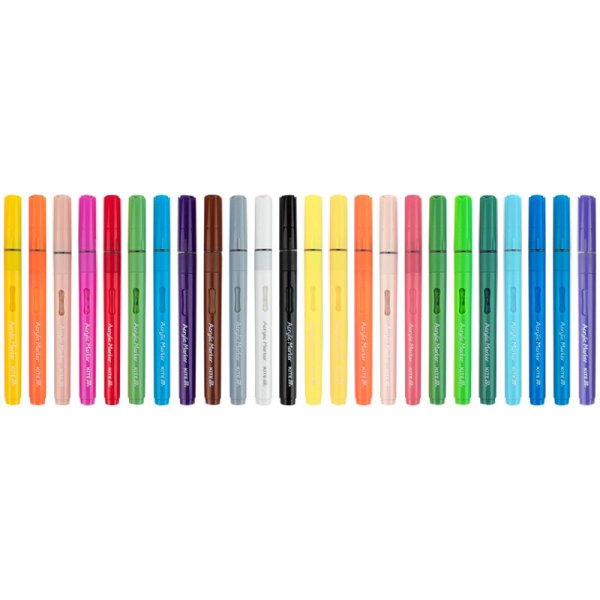 Маркери акрилові з рідкими чорнилами, 24шт Kite Creative