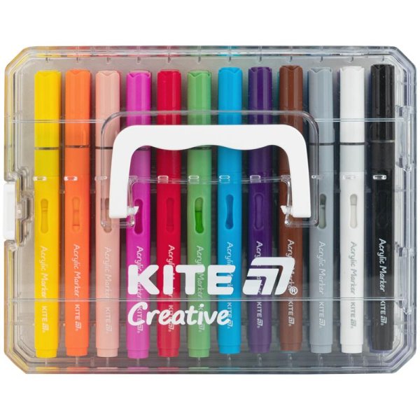 Маркери акрилові з рідкими чорнилами, 36шт Kite Creative