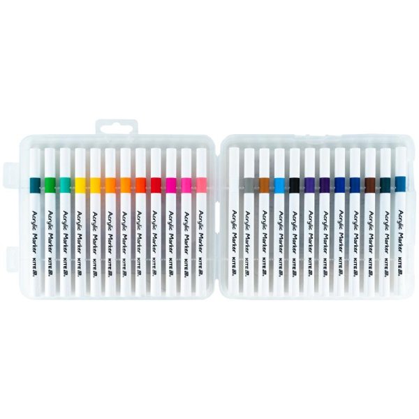 Маркери акрилові, 24шт Kite Creative