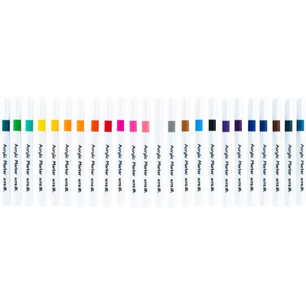 Маркери акрилові, 24шт Kite Creative