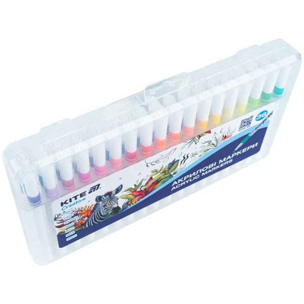 Маркери акрилові, 36шт Kite Creative