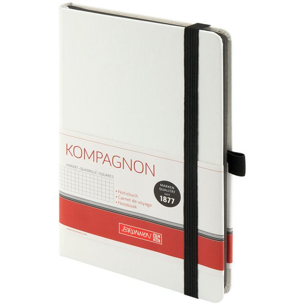 Книга записна Компаньйон А5, біла, клітинка