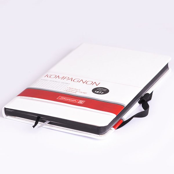 Книга записна Компаньйон А5, біла, клітинка