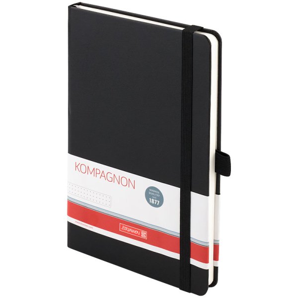 Книга записна Компаньйон А5, чорна, крапка