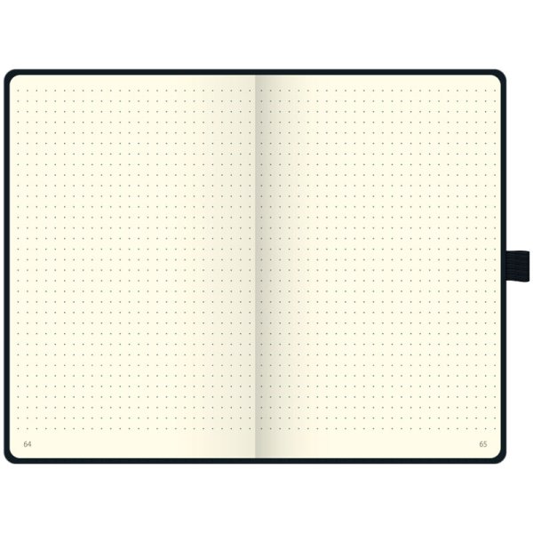 Книга записна Компаньйон А5, чорна, крапка