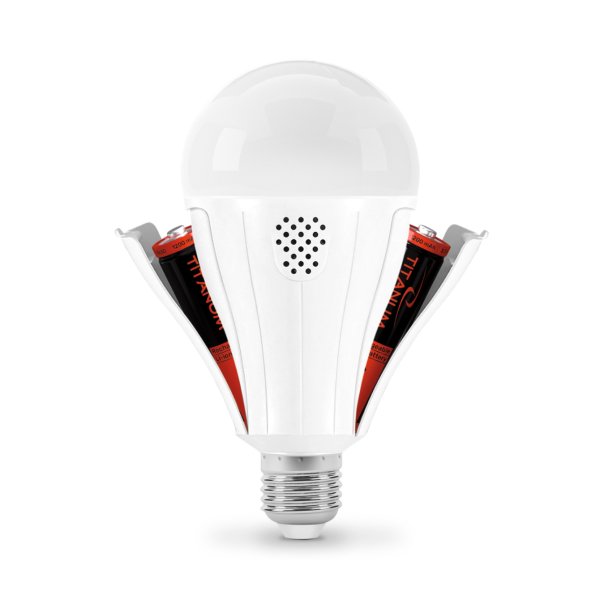 LED лампа акумуляторна TITANUM A80 12W E27 4000K 230V