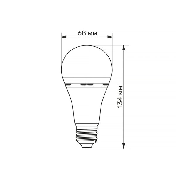 LED лампа акумуляторна TITANUM A80 A68 9W E27 4000K 220V