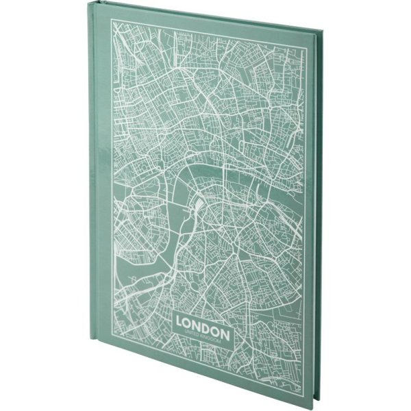 Книга канцелярская А4 96л,  Axent Maps London бирюзовый