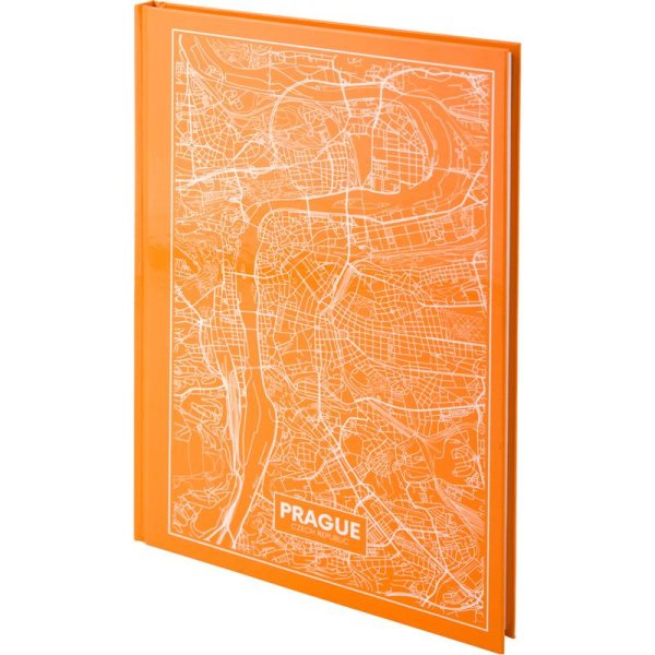 Книга канцелярская А4 96л, Axent Maps Prague персиковый