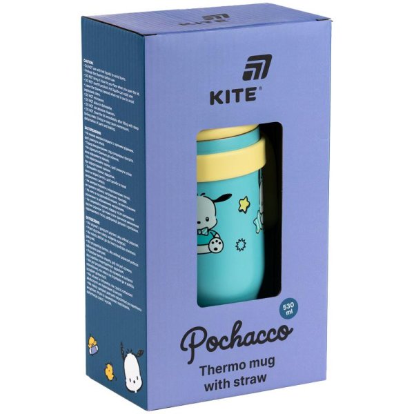 Термокружка з трубочкою Kite Pochacco PC25-1266, 530мл