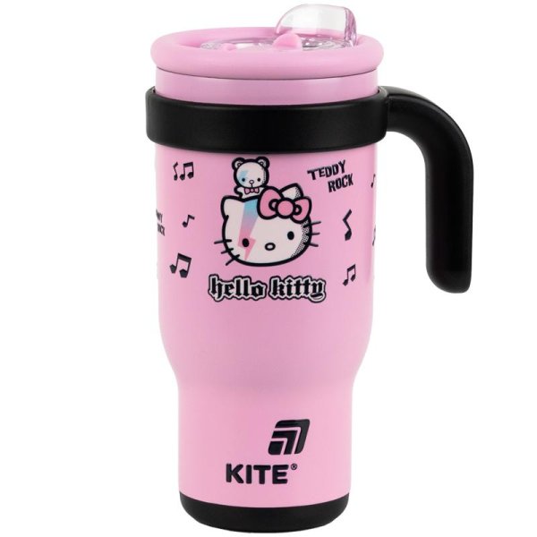 Термокружка з трубочкою Kite Hello Kitty HK25-1266, 530мл