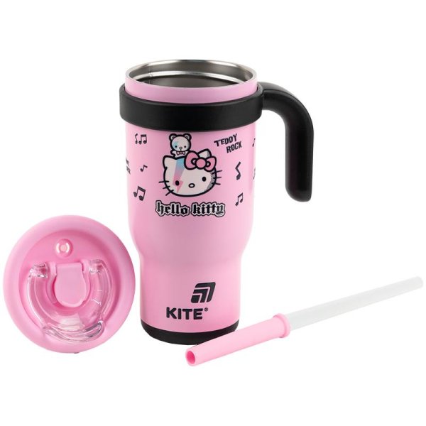 Термокружка з трубочкою Kite Hello Kitty HK25-1266, 530мл