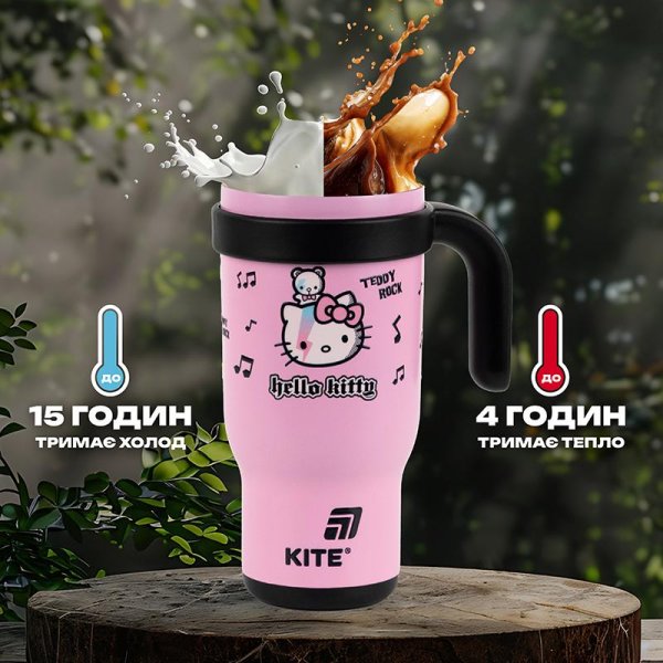 Термокружка з трубочкою Kite Hello Kitty HK25-1266, 530мл
