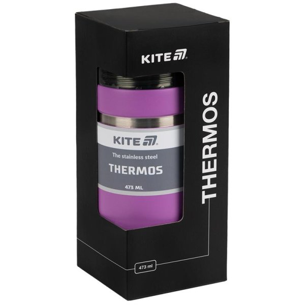 Термос Kite K25-320-3, 473 мл, фіолетовий
