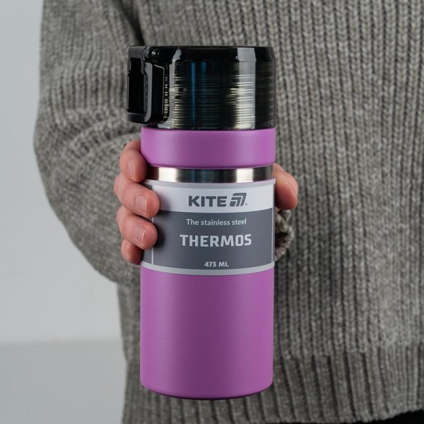 Термос Kite K25-320-3, 473 мл, фіолетовий