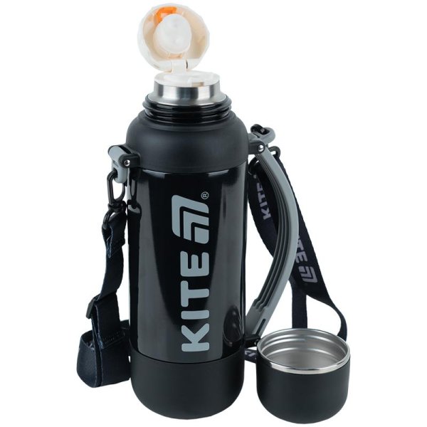 Термос Kite K25-1225-1, 1200 мл, чорний
