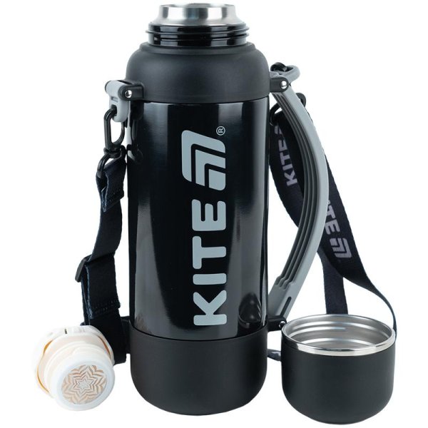 Термос Kite K25-1225-1, 1200 мл, чорний