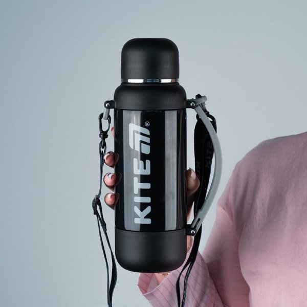 Термос Kite K25-1225-1, 1200 мл, чорний