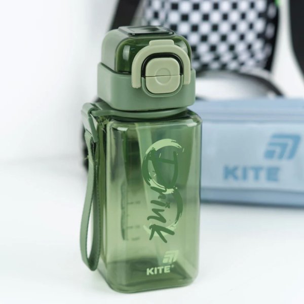 Пляшечка для води Kite K26-1273-3, 620 мл, зелена
