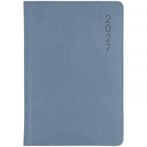 Щоденник 2027 Axent Classic Milano 145x210мм, срібно-синій