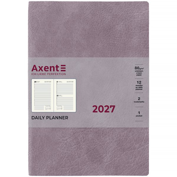 Щоденник 2027 Axent Partner Soft Cloud 145x210мм, бузковий