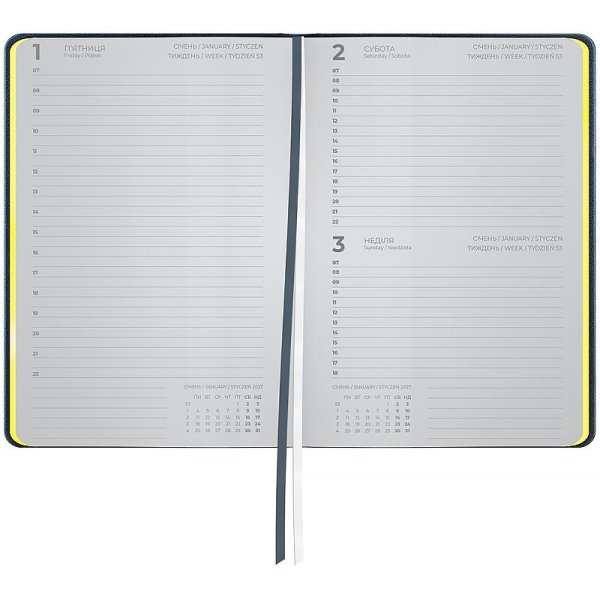Щоденник 2027 Axent Partner Soft Muse 145x210мм, синій
