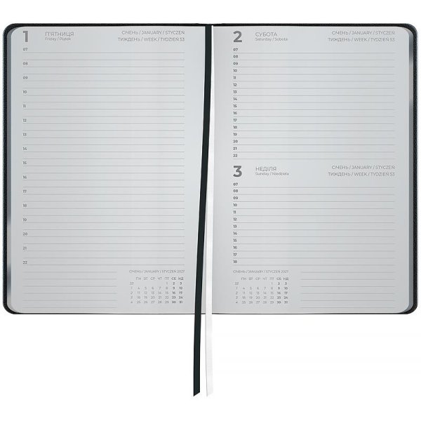 Щоденник 2027 Axent Partner Soft Muse 145x210мм, чорний