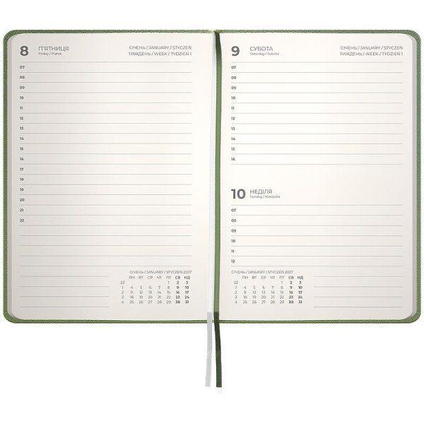 Щоденник 2027 Axent Pocket Strong 101x146мм, хакі